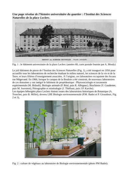 Histoire du bâtiment Place Leclerc